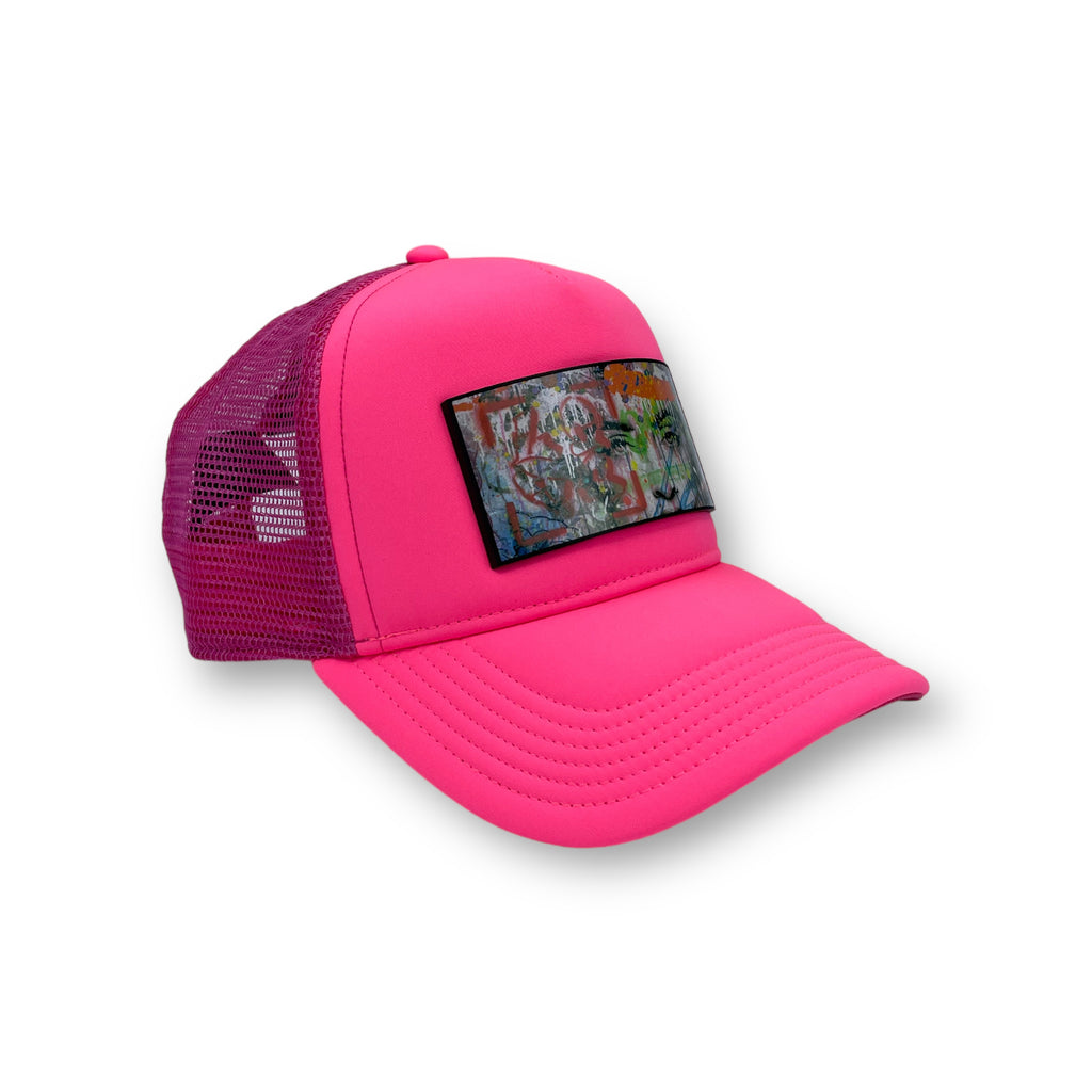 Partch Hot Pink Trucker Hat in Pink for Men | With PARTCH-Clip removable patch