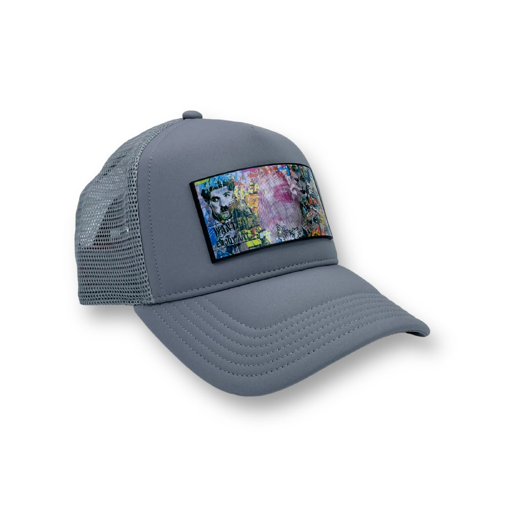 PARTCH Men';s and Women's Dreams Art Trucker hat Grey | Removable patch