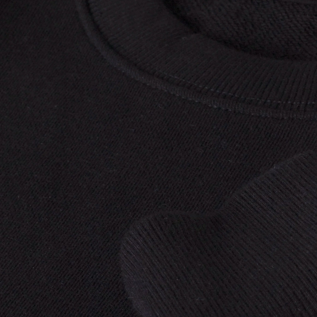 Sweatshirt long sleeve organic cotton in black | PARTCH