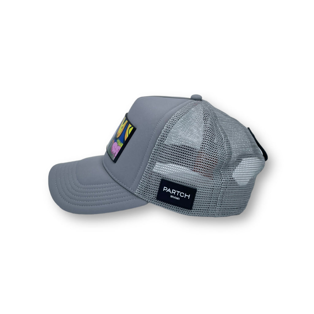 Partch Swag Trucker Hat w/ Art Partch-Clip - Gray Hats