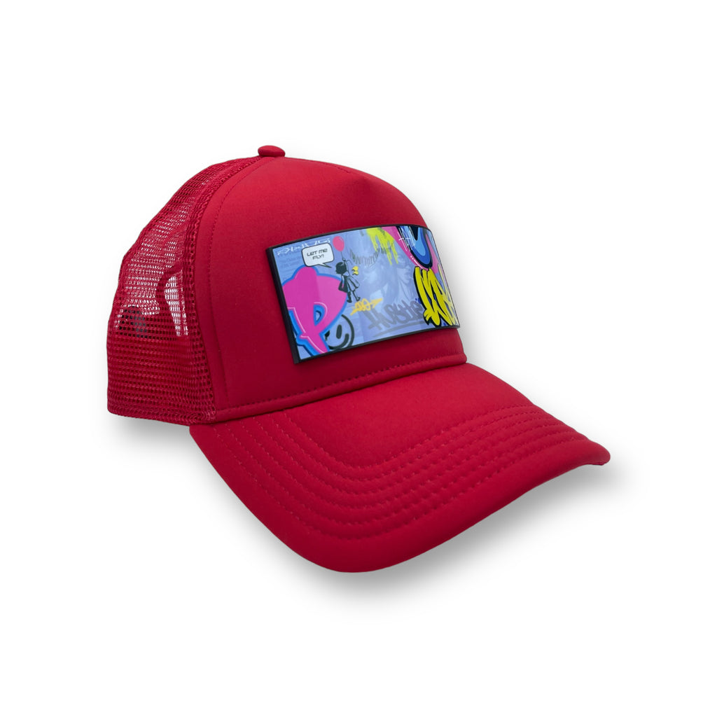 Partch red trucker hat 