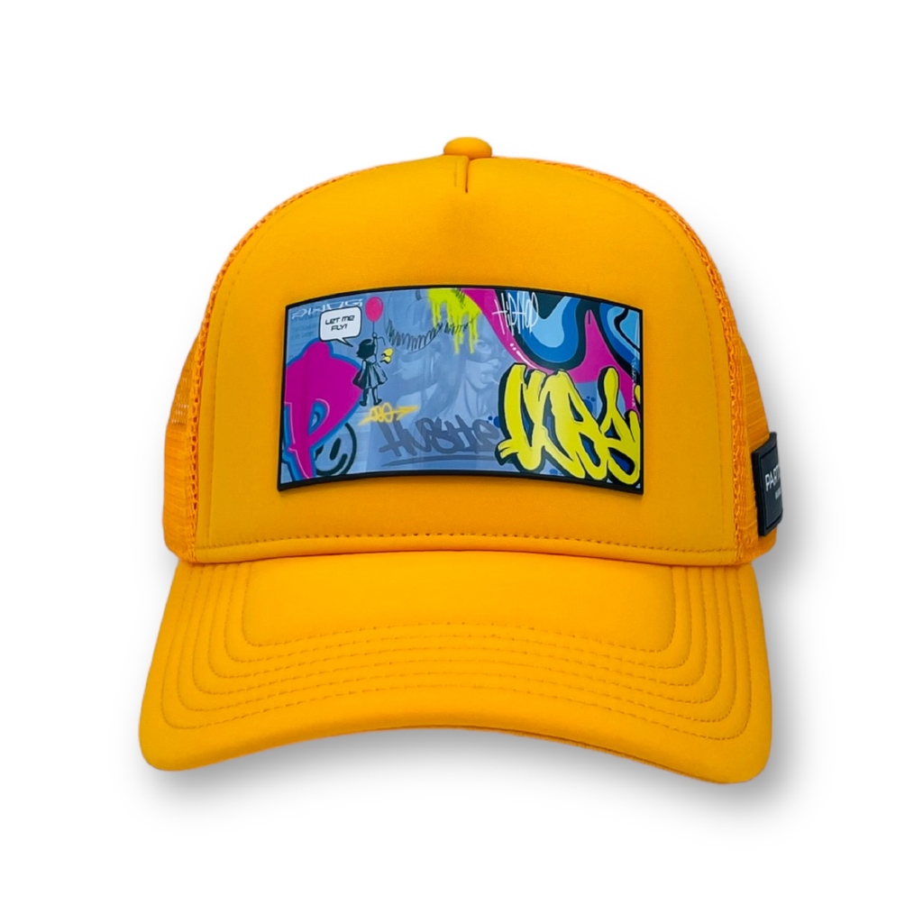 Yellow trucker hat for men by PARTCH
