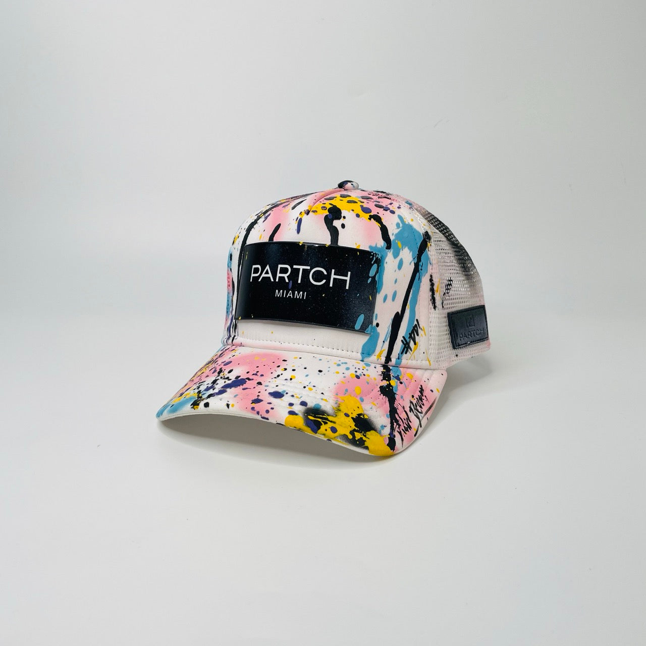 Partch Logomania White Trucker Cap Atelier Collection | Didier Devaux
