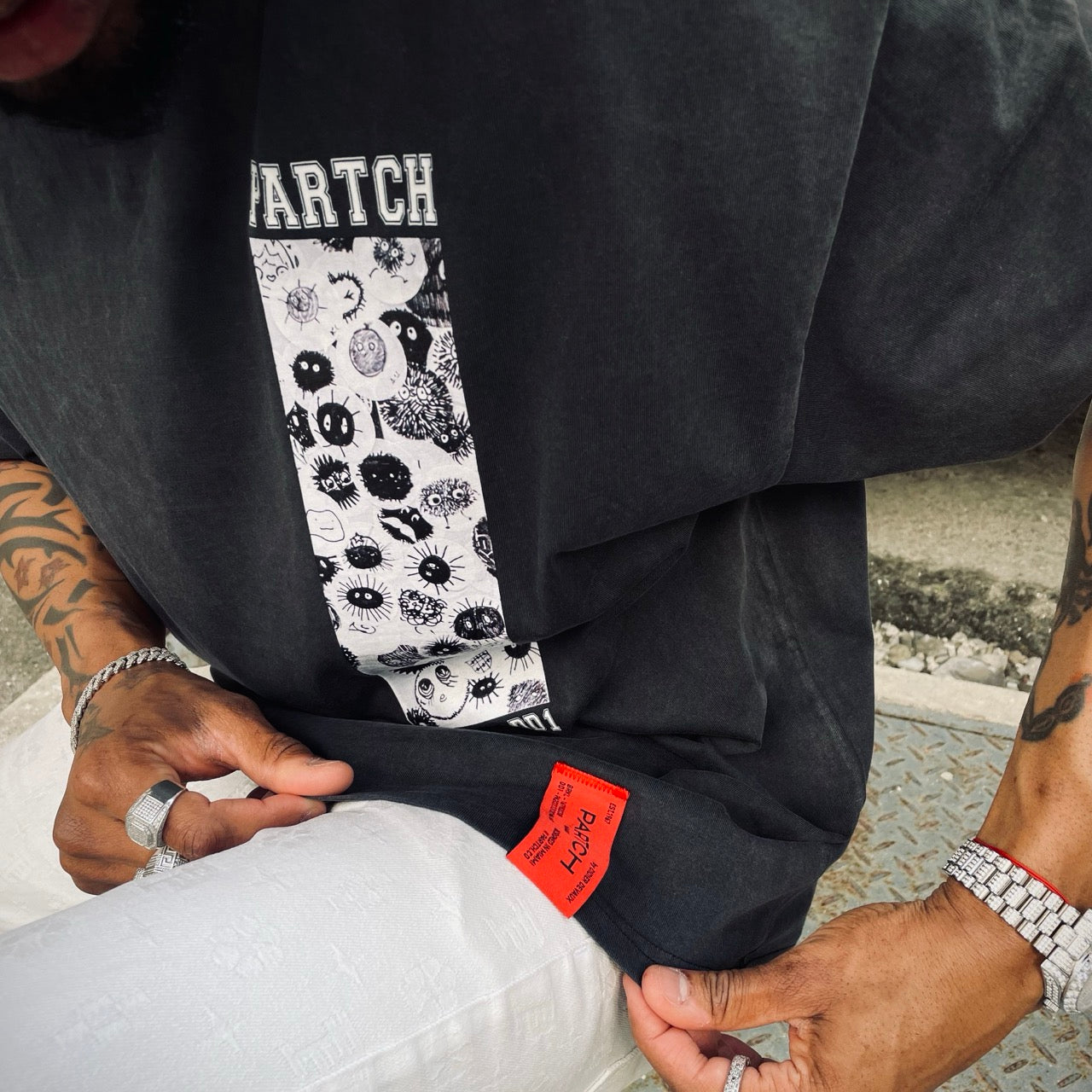 Vintage T-Shirt Viral Black Oversized Fit by PARTCH