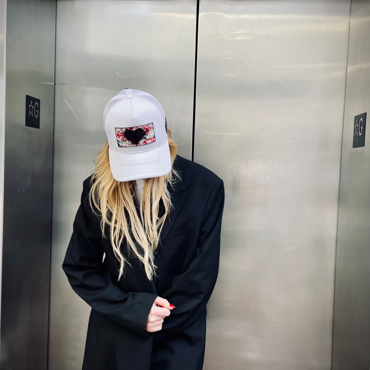 Partch Inspyr Heart Trcker Hat White | Designer Hats & Caps