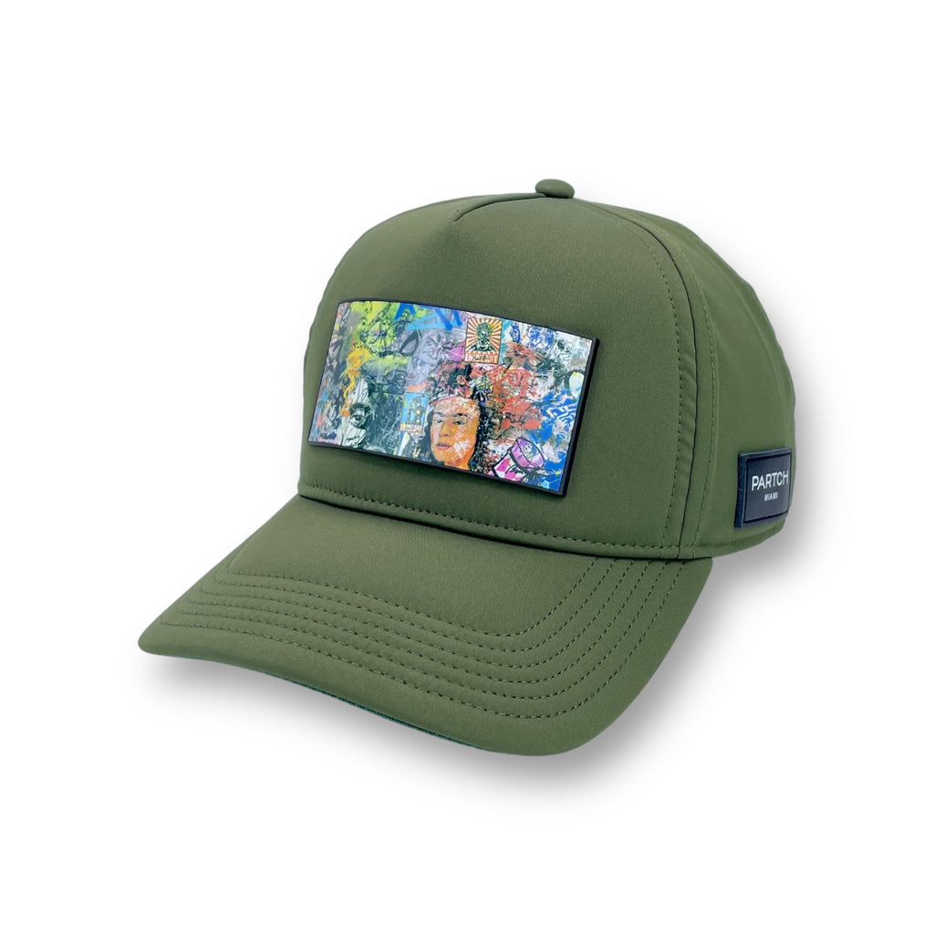Most Popular Trucker Hat PARTCH w/ Art Icon PARTCH-clip by Cedric Bouteiller Artist |  Kaki Hats, Accessoires