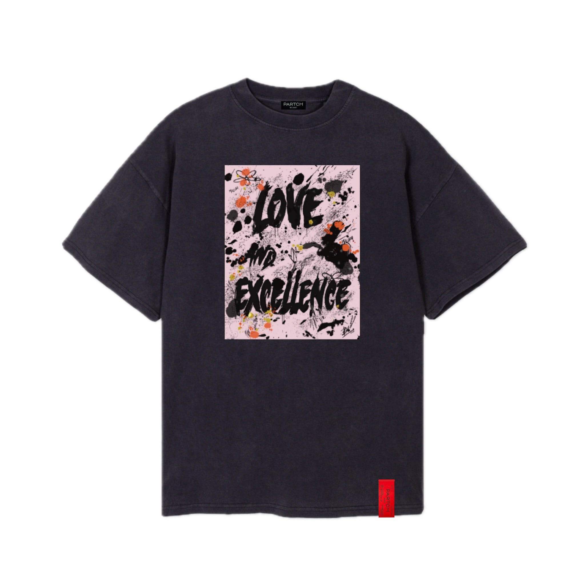Love and Excellence Oversized T-Shirt Vintage Black | Partch 