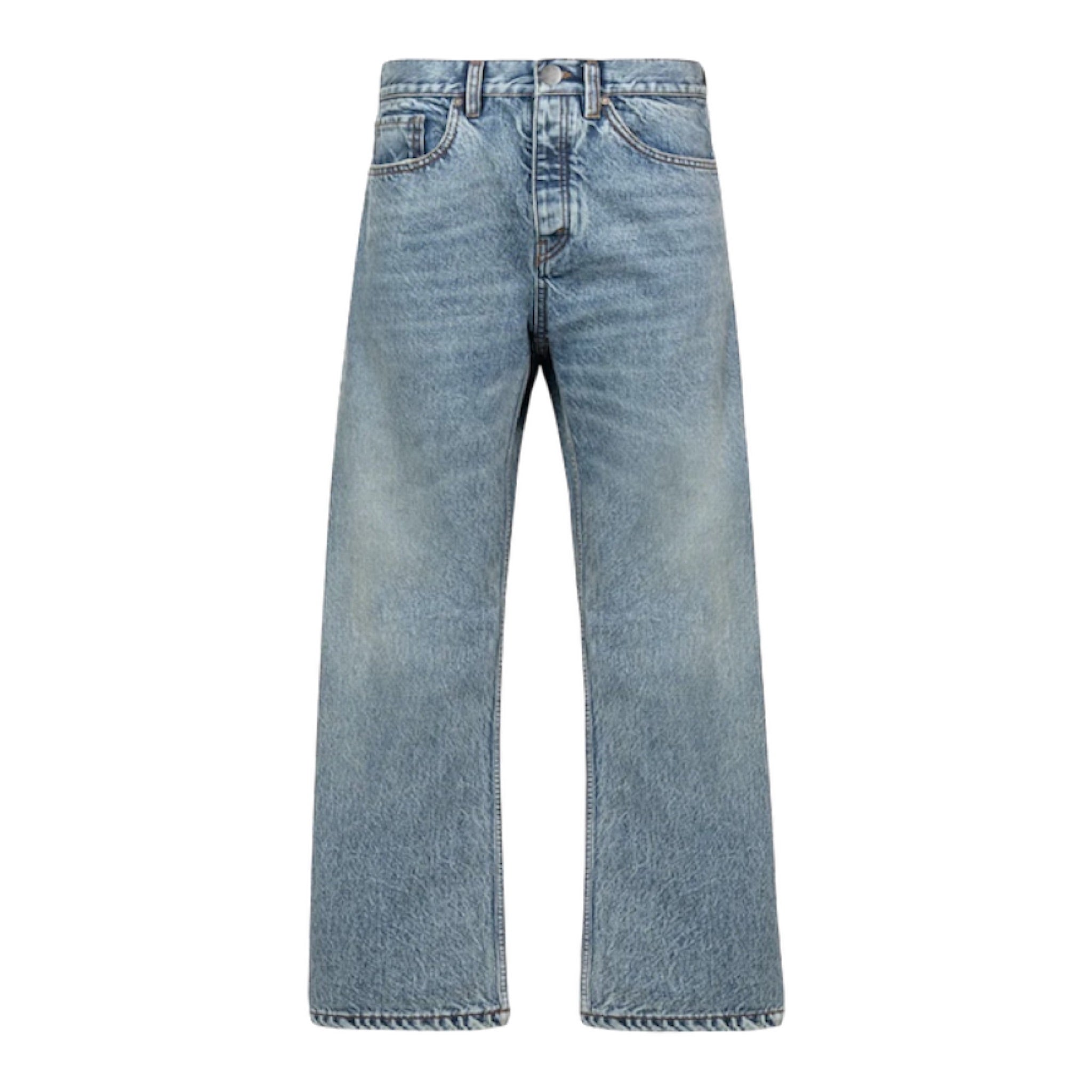 Men's Loose Fit Jeans Blue Washed Cotton | PARTCH