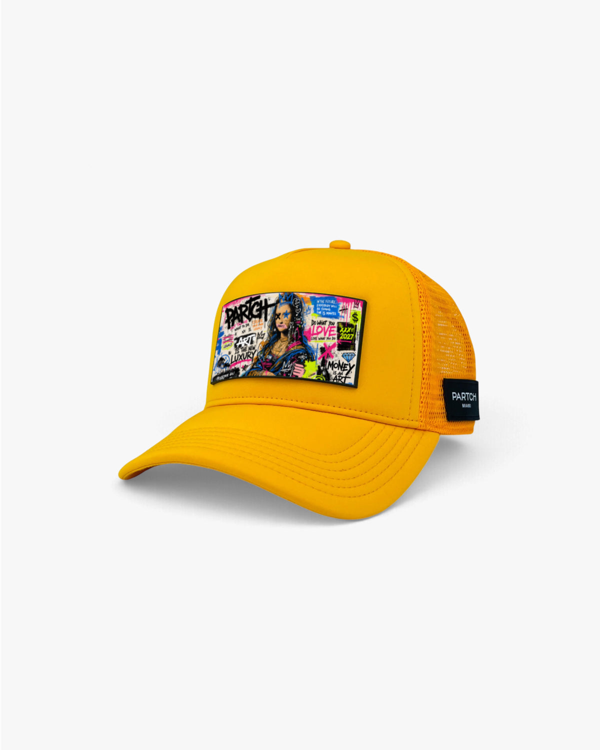 PARTCH Mona Trucker Hat Yellow Removable Partch-Clip | PARTCH by Didier Devaux