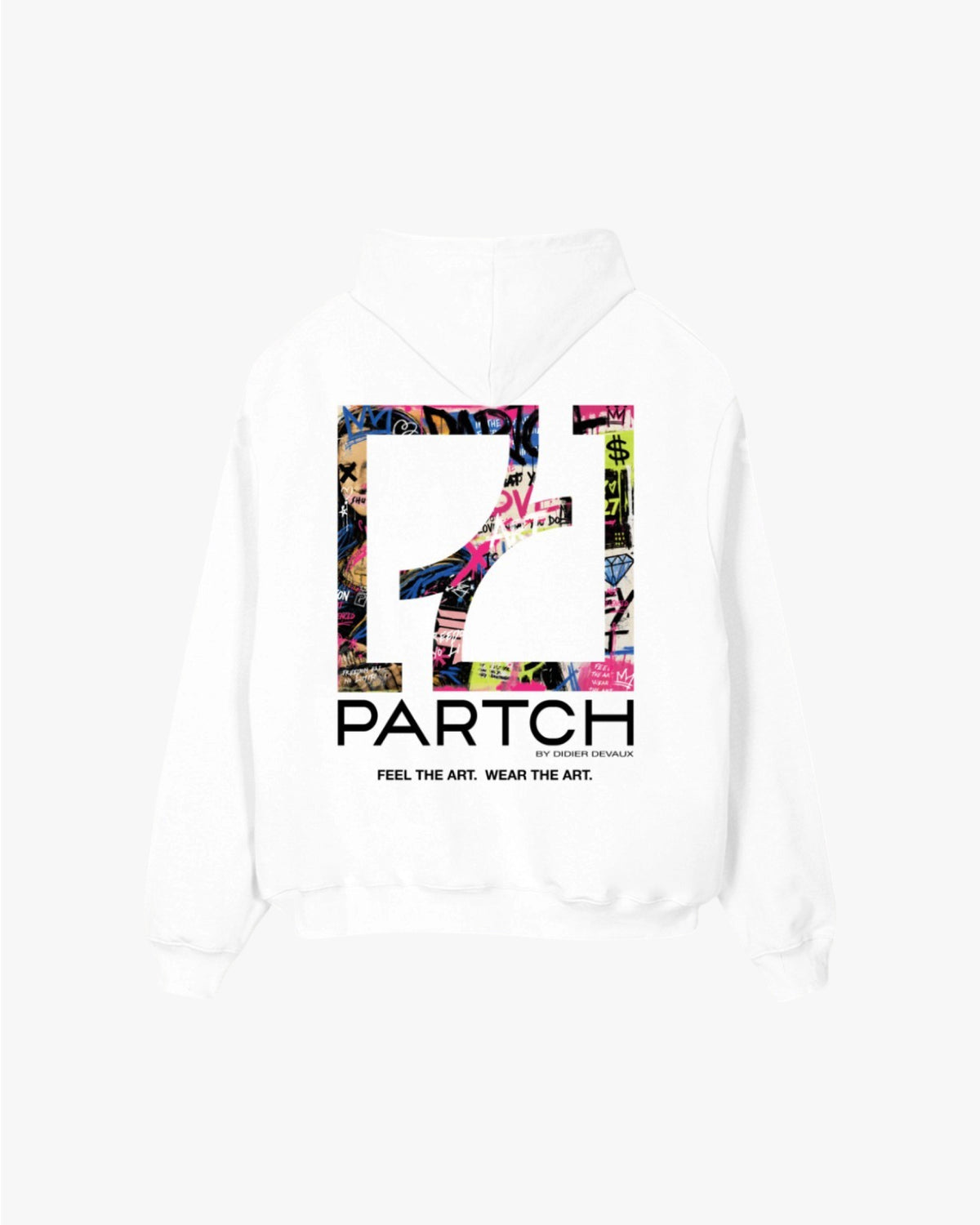 Mona Art White Hoodie Oversized Fit Organic Cotton | PARTCH