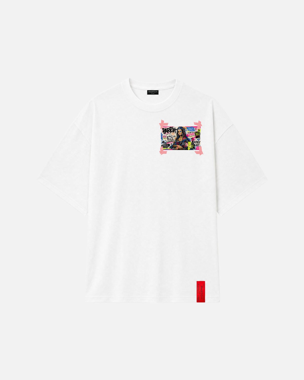 Luxury White Oversized T-Shirt Mona Art Organic Cotton | PARTCH