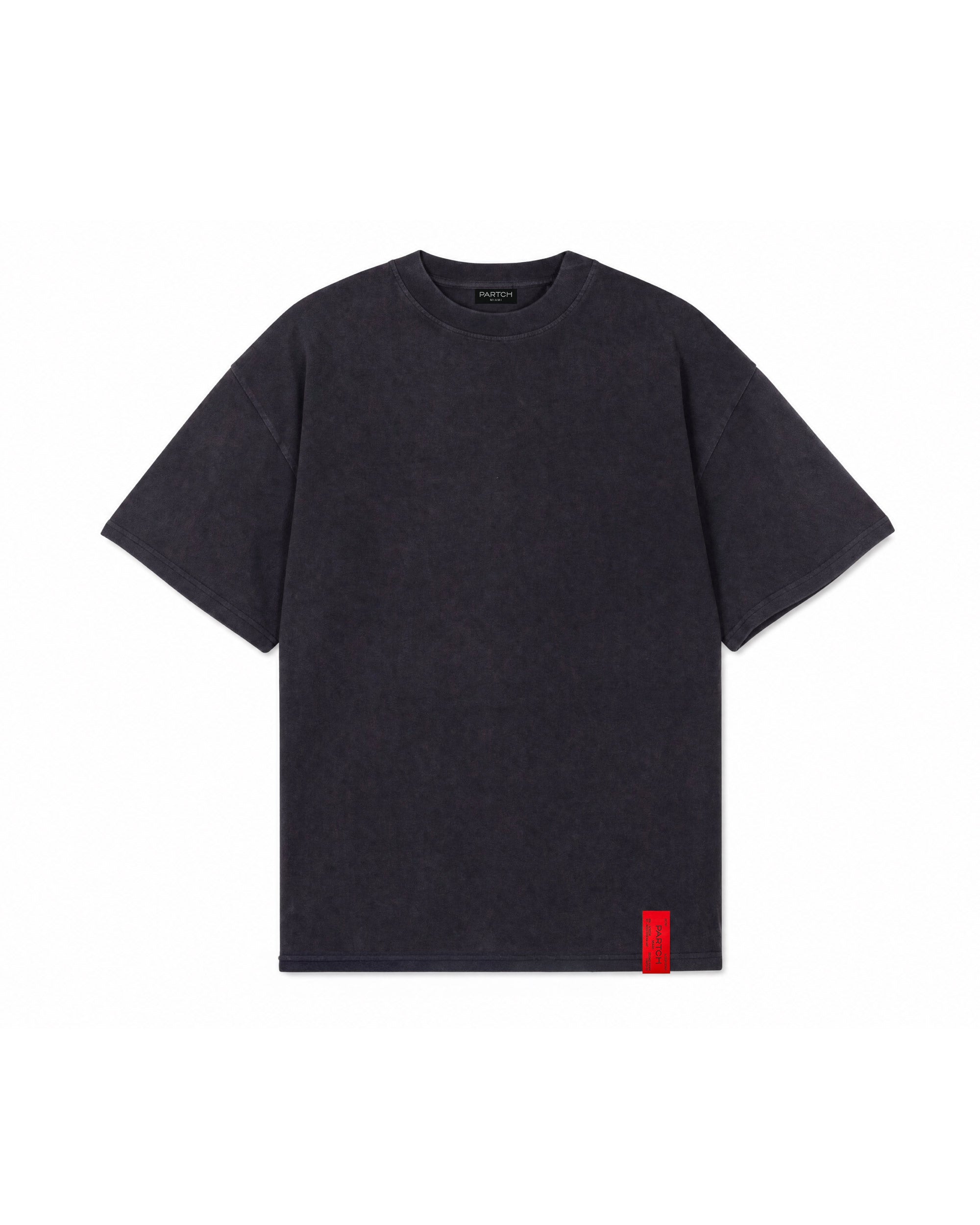 PARTCH Must Vintage Black Oversized Tee Cotton | Designer Solid T-Shirts