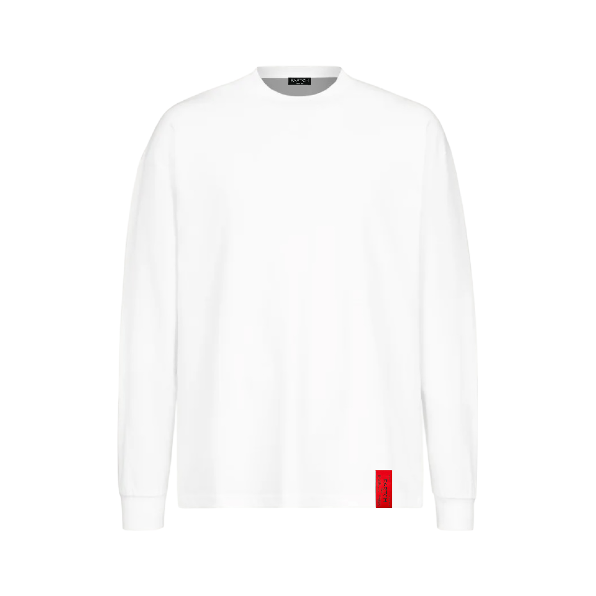 PARTCH Must Oversized Long Sleeve T-Shirt White Organic Cotton