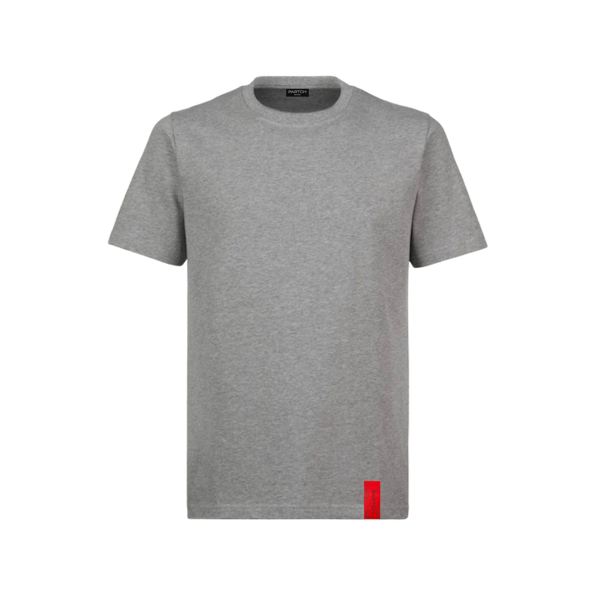 Partch Must T-Shirt Solid Grey Marl Cotton Regular Fit for Men 
