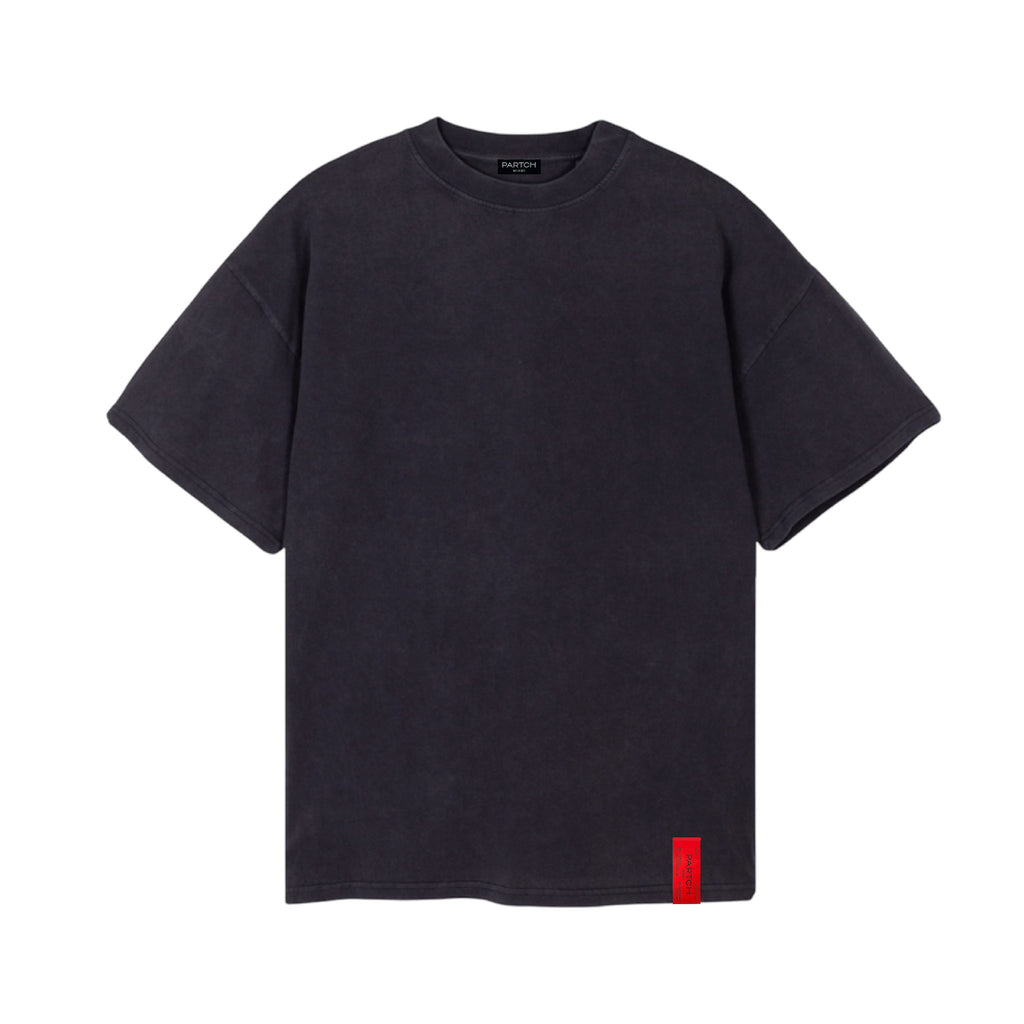 Partch Must Luxury Oversized Tee Vintage  Black | Plain Designer T-Shirts