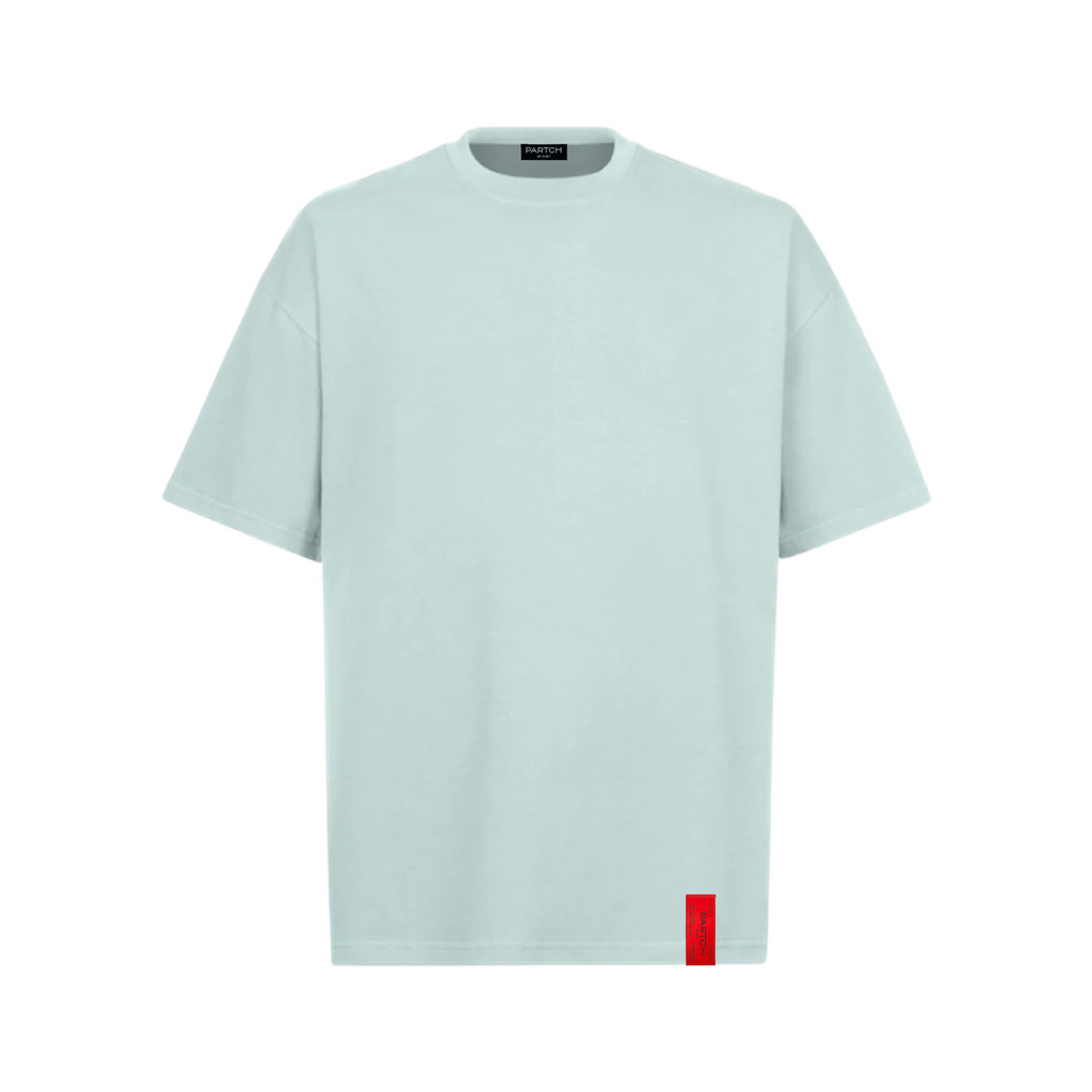 Partch Designer Oversized Tee Arctic Blue Organic Cotton for Men
