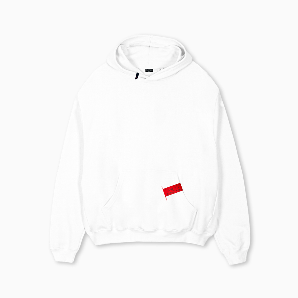Partch Hoodie White Oversized Organic Cotton for Men and Women