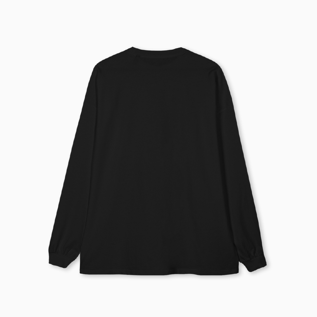 Must Long Sleeve T-Shirt Organic Cotton Black | PARTCH Fashion