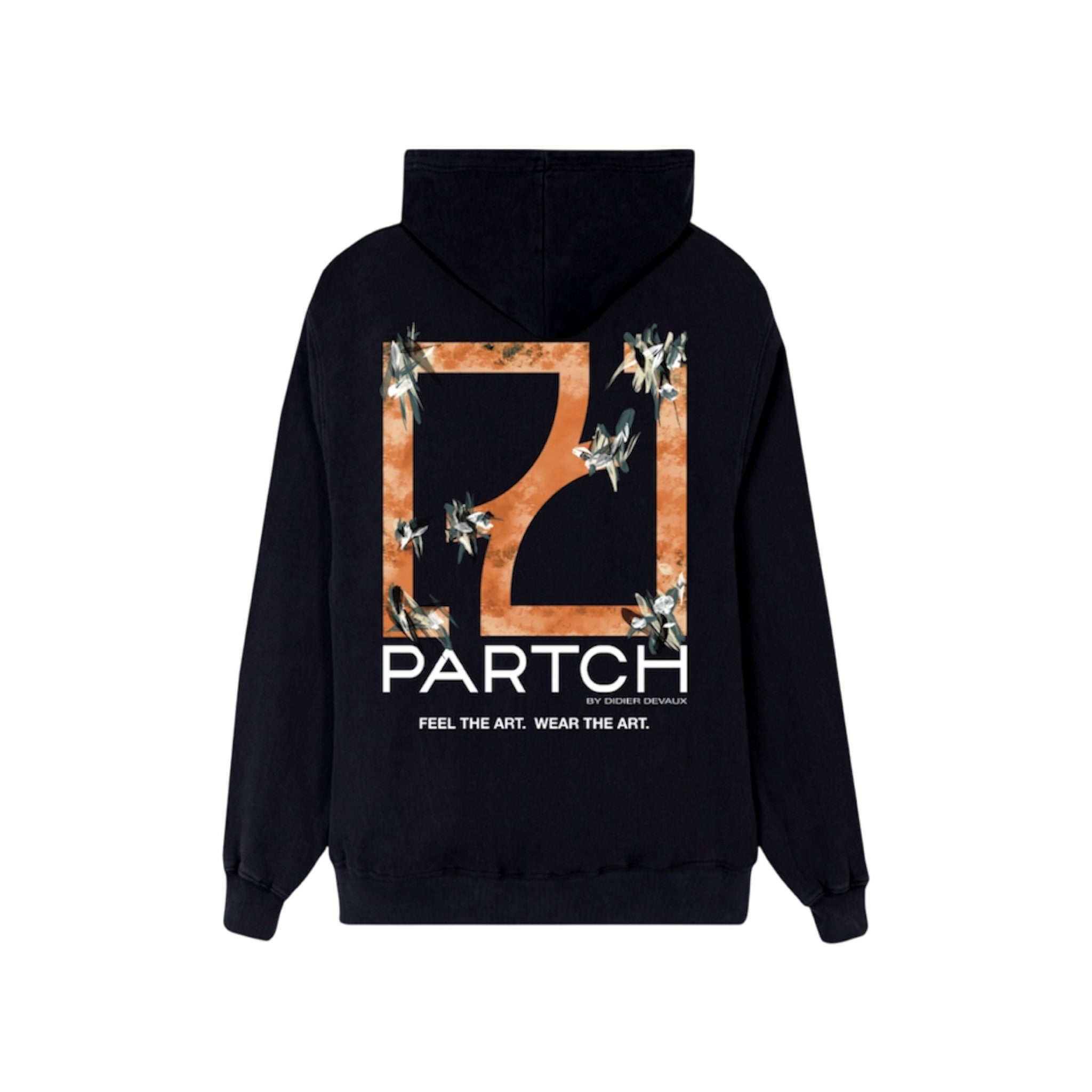 Men's Black Origo Graphic Hoodie Black French Terry Cotton | Partch by Didier Devaux