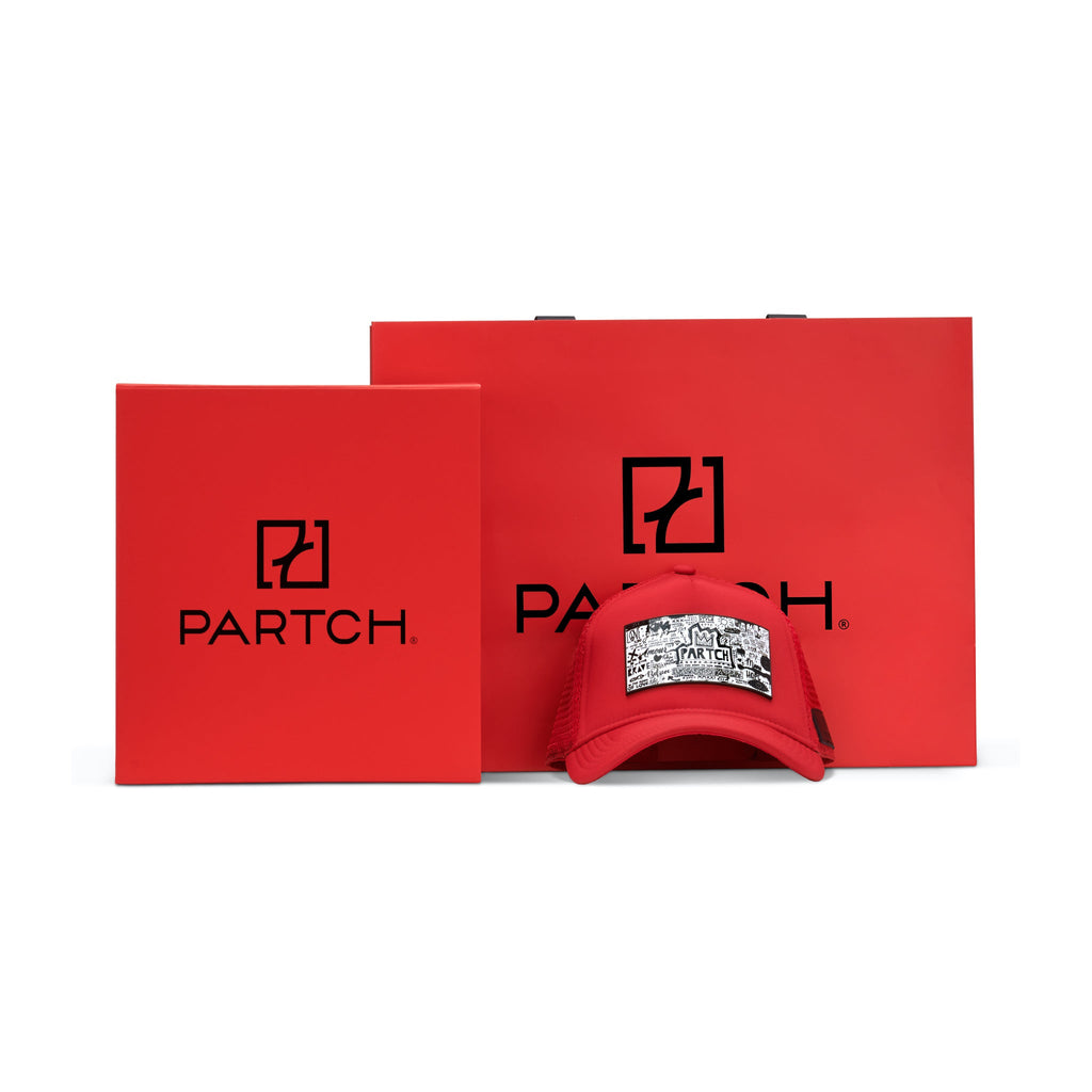 PARTCH Set Luxury Packaging. Box, shopping bag, hats, caps, trucker hats.