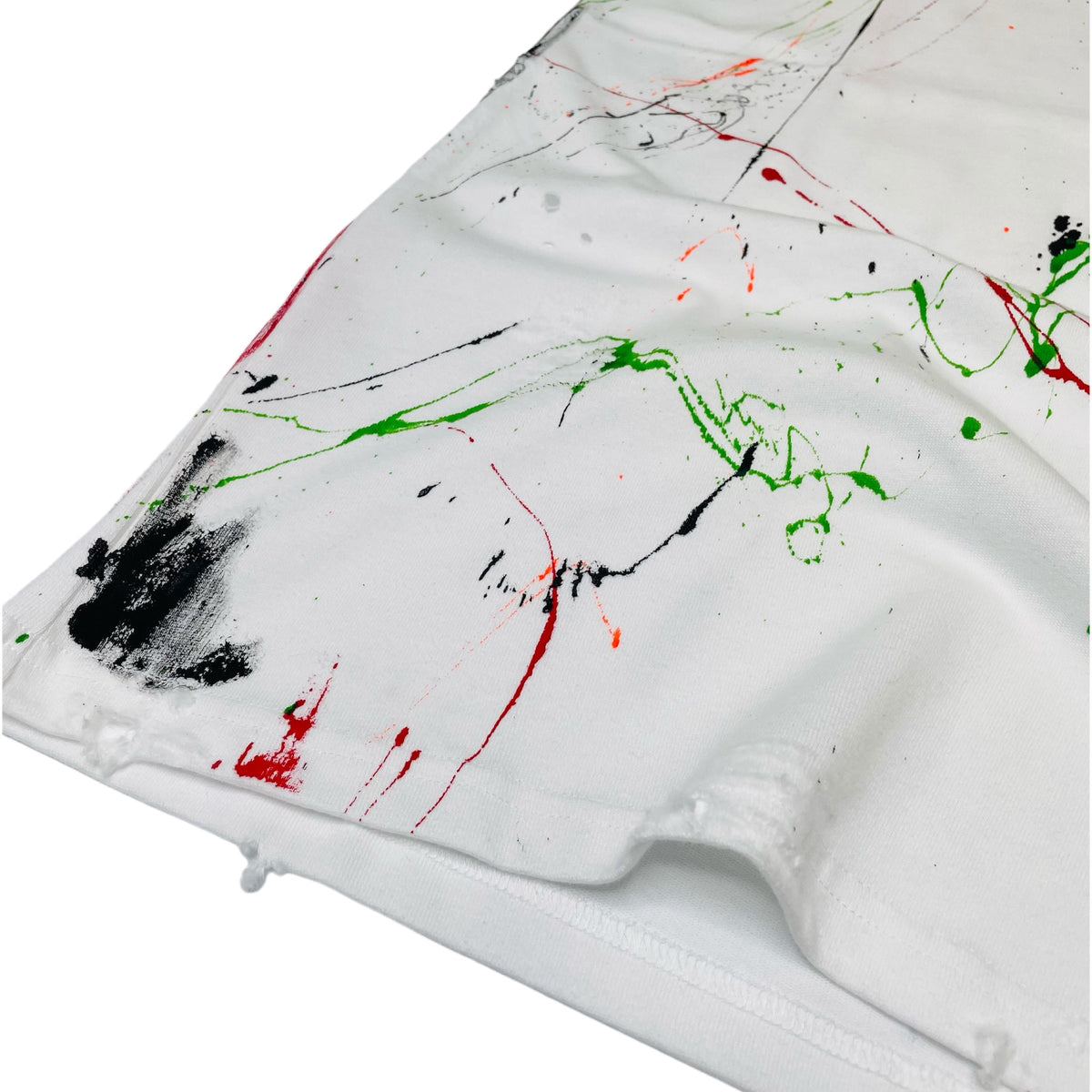 Partch Distressed Paint Splatters T-Shirt in White for Men's – PARTCH ...