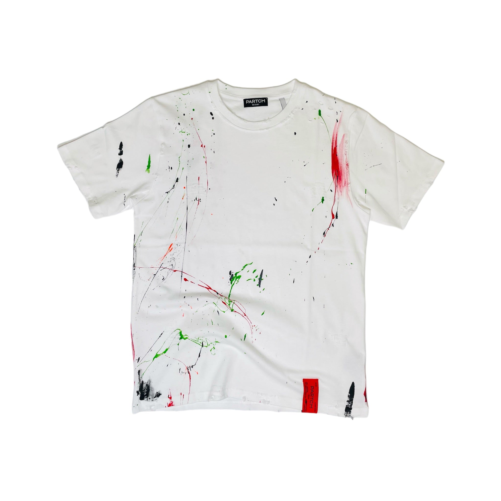 Partch Distressed Paint-Splattered Cotton-Jersey T-Shirt | White