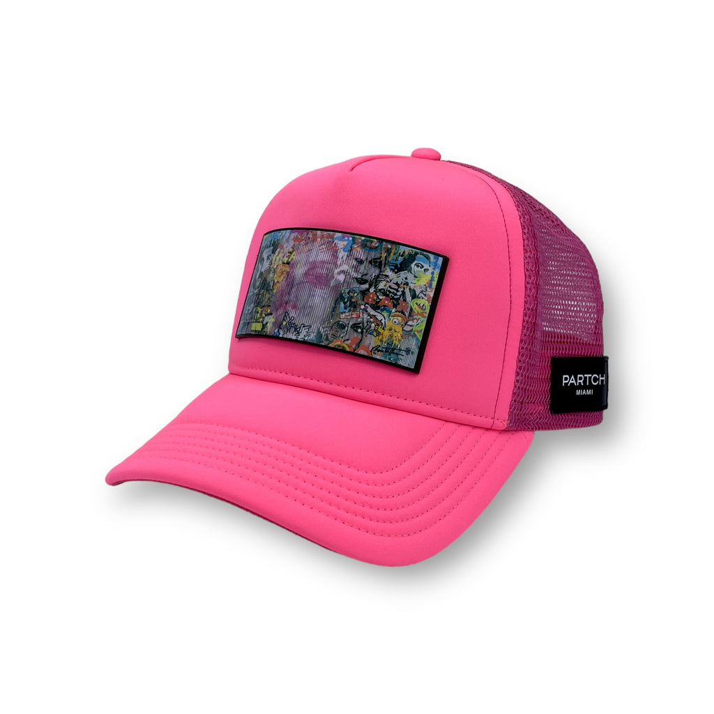 PARTCH Dreams Art by Cedric Bouteiller | Pink Trucker Hat