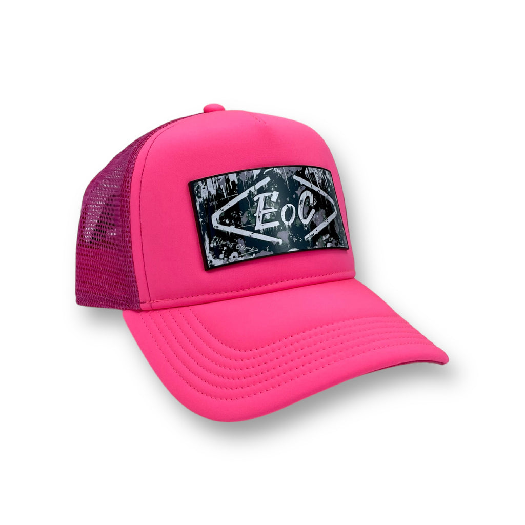 End of Code Hot Pink Trucker Hat by PARTCH Fashion 