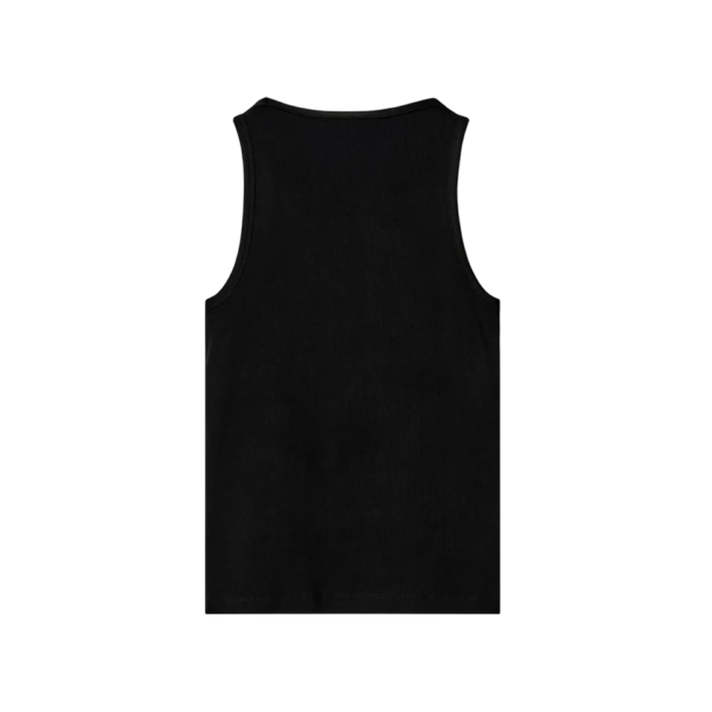 Luxury Slim Ribbed Tank Top Black  Organic Cotton - PARTCH