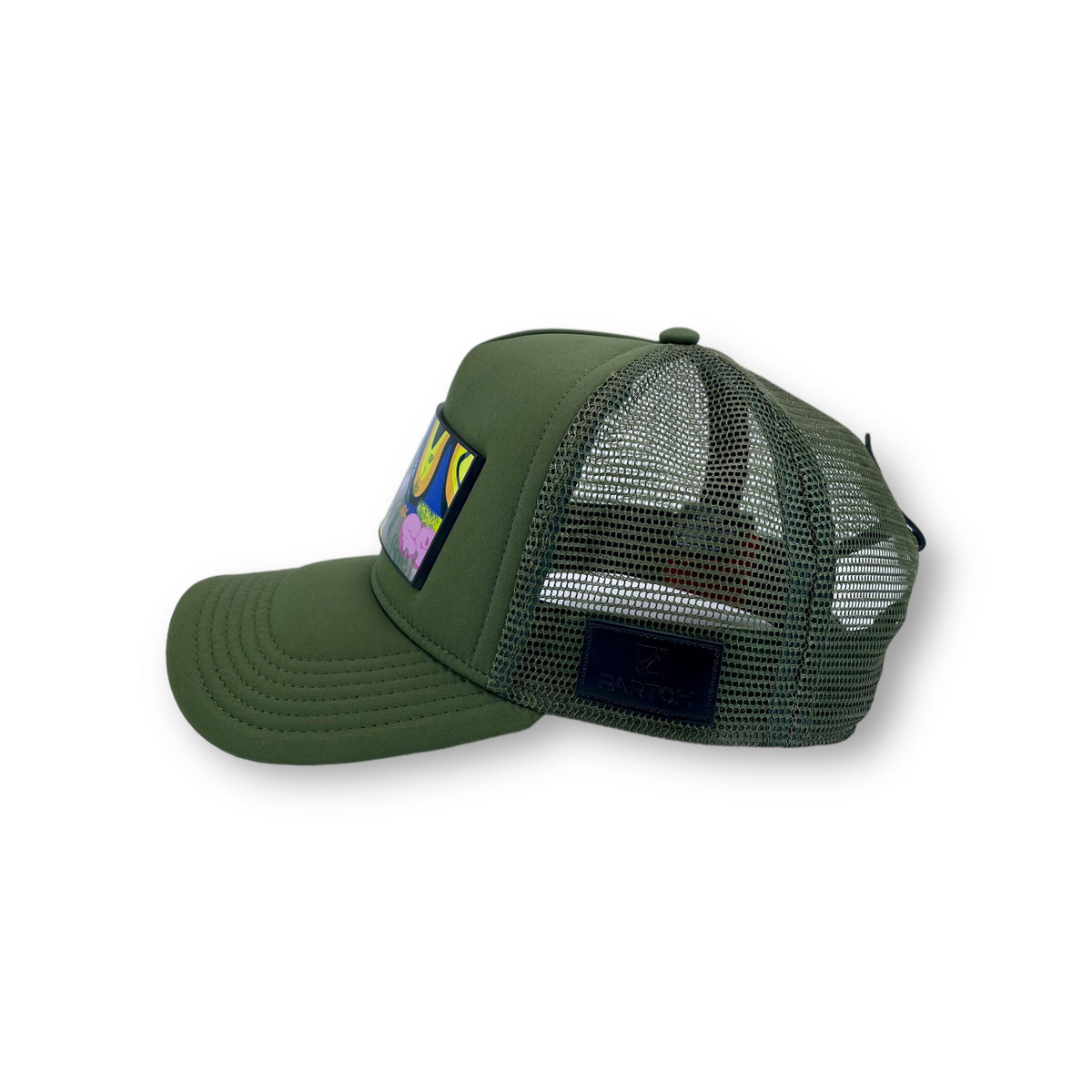 Partch Swag Trucker Hat w/ Art PartchClip Full Fabric Kaki Hat