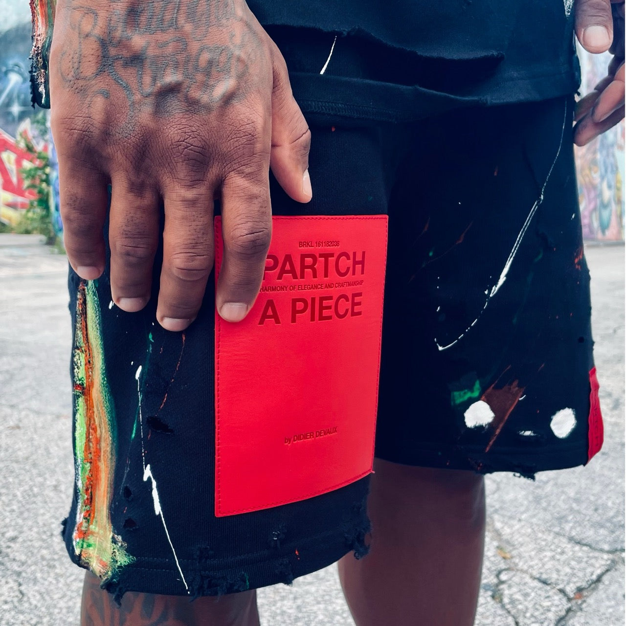 Partch Sweat Short Black for Men | Designer Streetwear Short