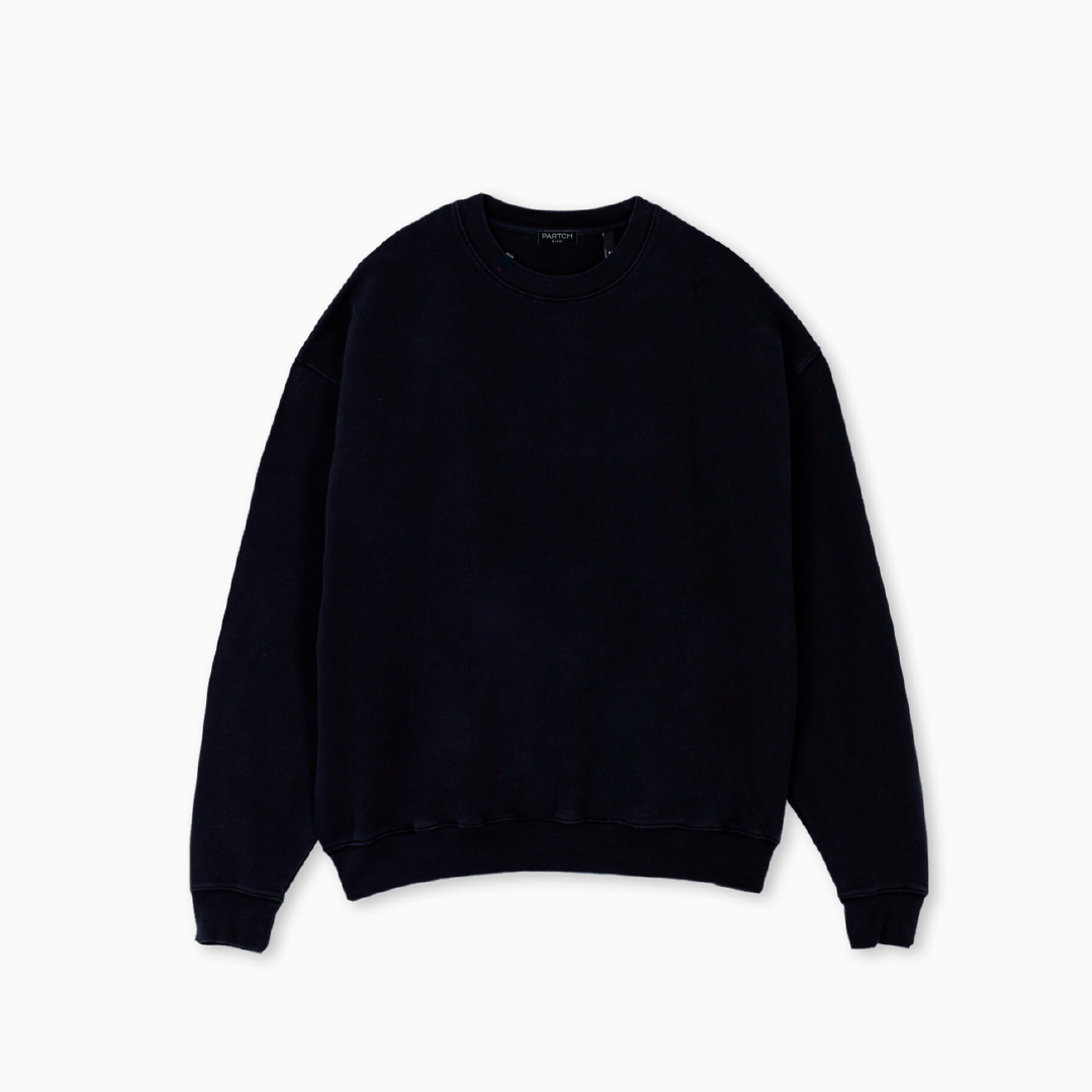 PARTCH Must Sweater Oversized Organic Cotton Black