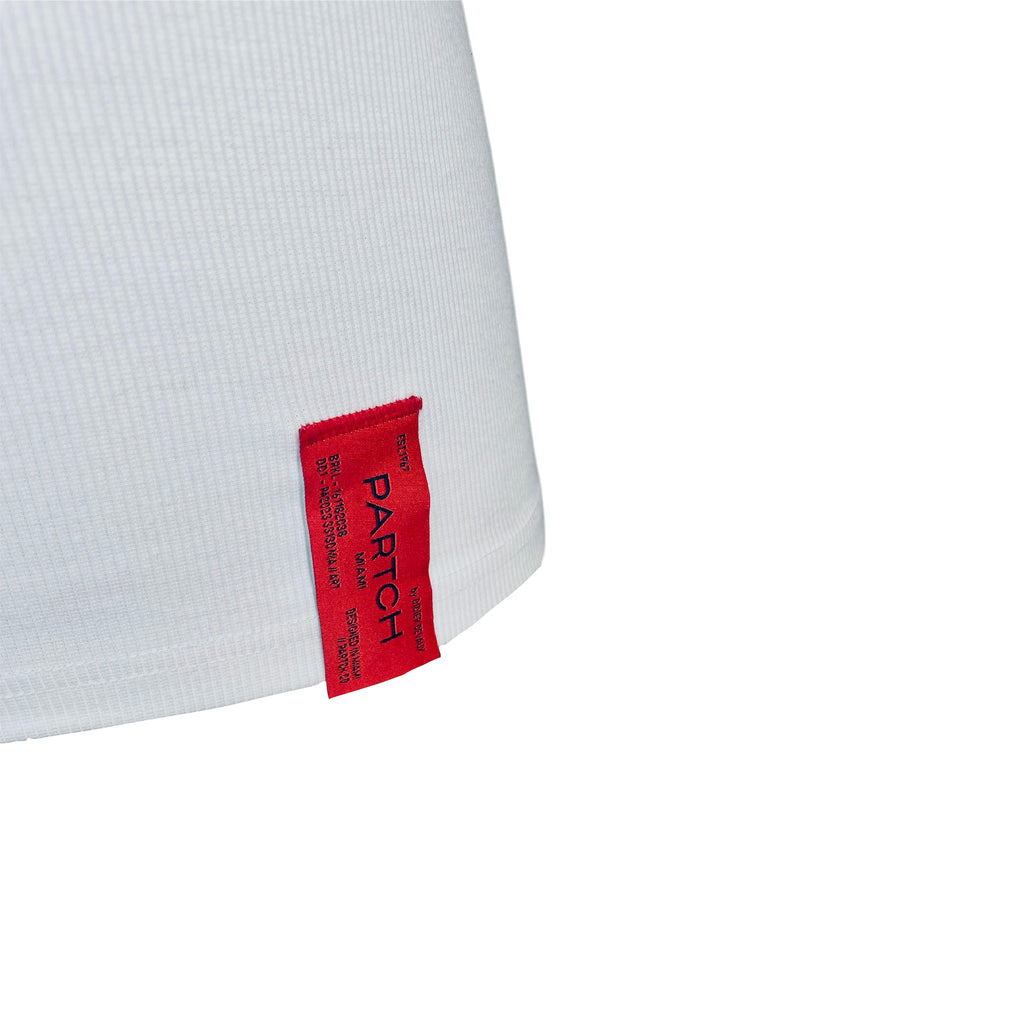 PARTCH Ribbed Tank Top White Organic Cotton