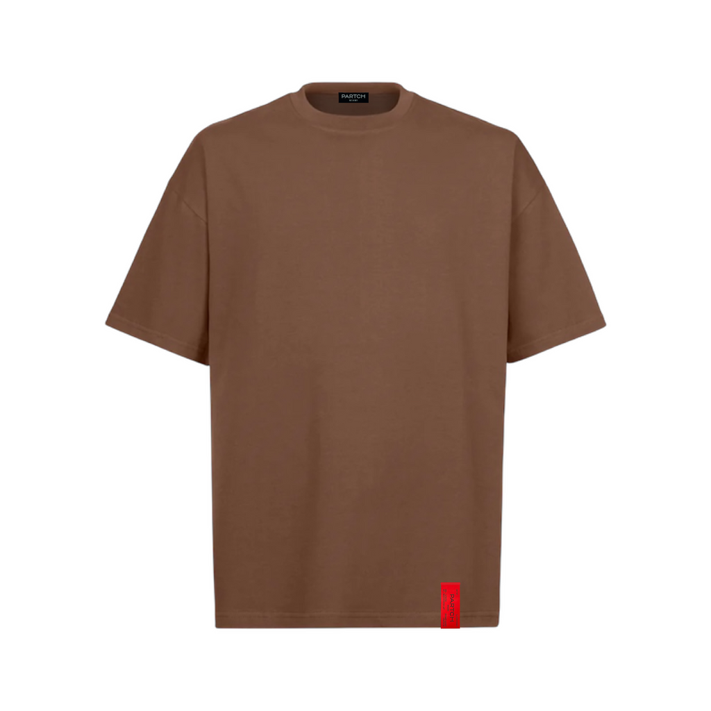 Partch Designer Blank Oversized Tee Vintage Brown