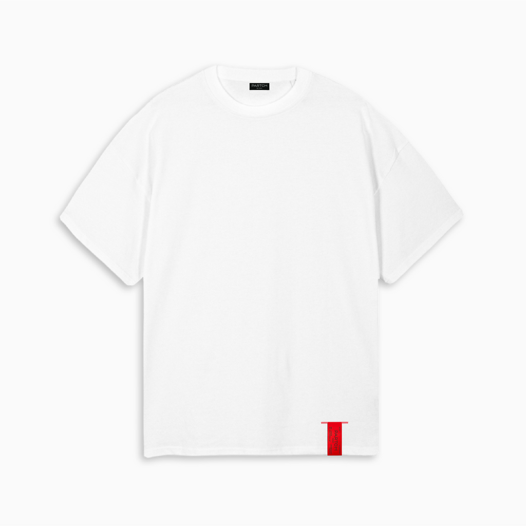 Partch Must White Oversized T-Shirt for Men i Organic Cotton 