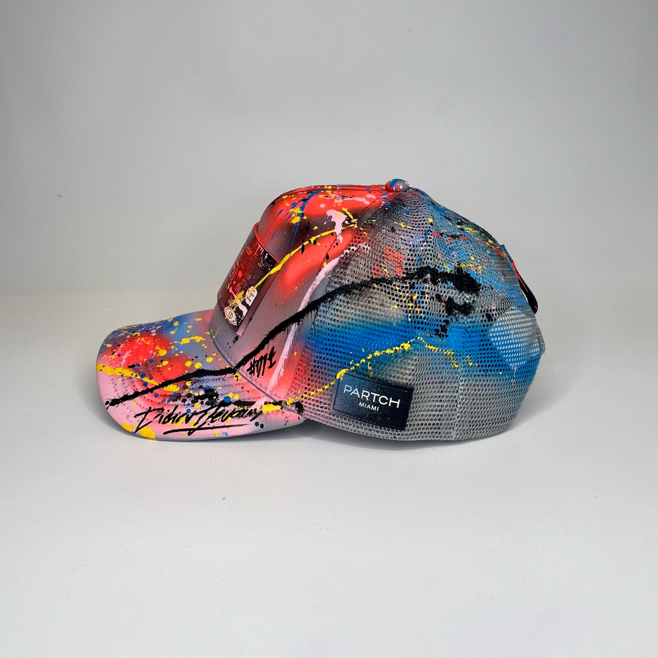 Atelier Trucker Hat Paint-Splatters in Grey | Partch