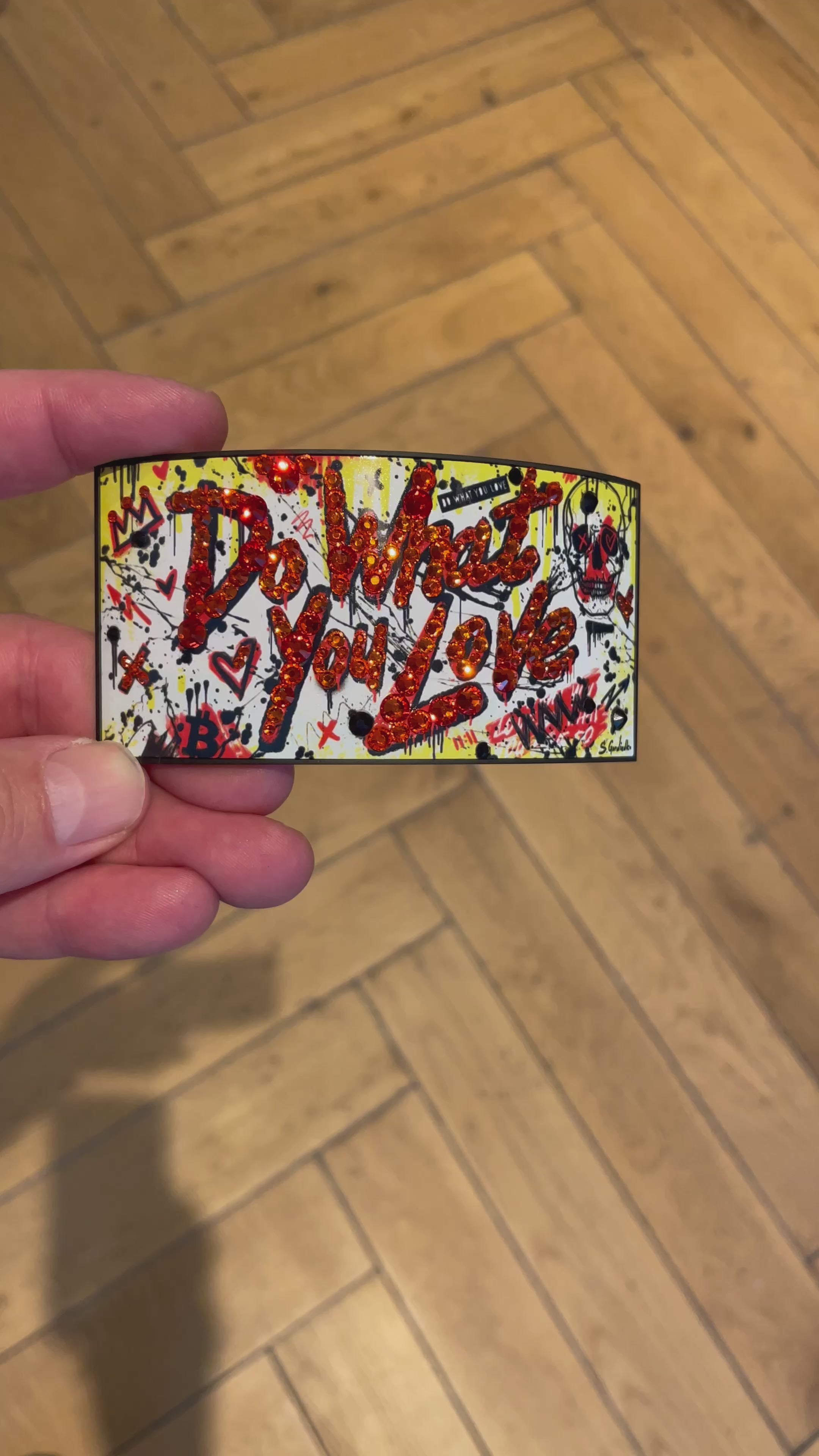 Partch Clip Do What You Love Crystal Swarovski for Caps & Hats