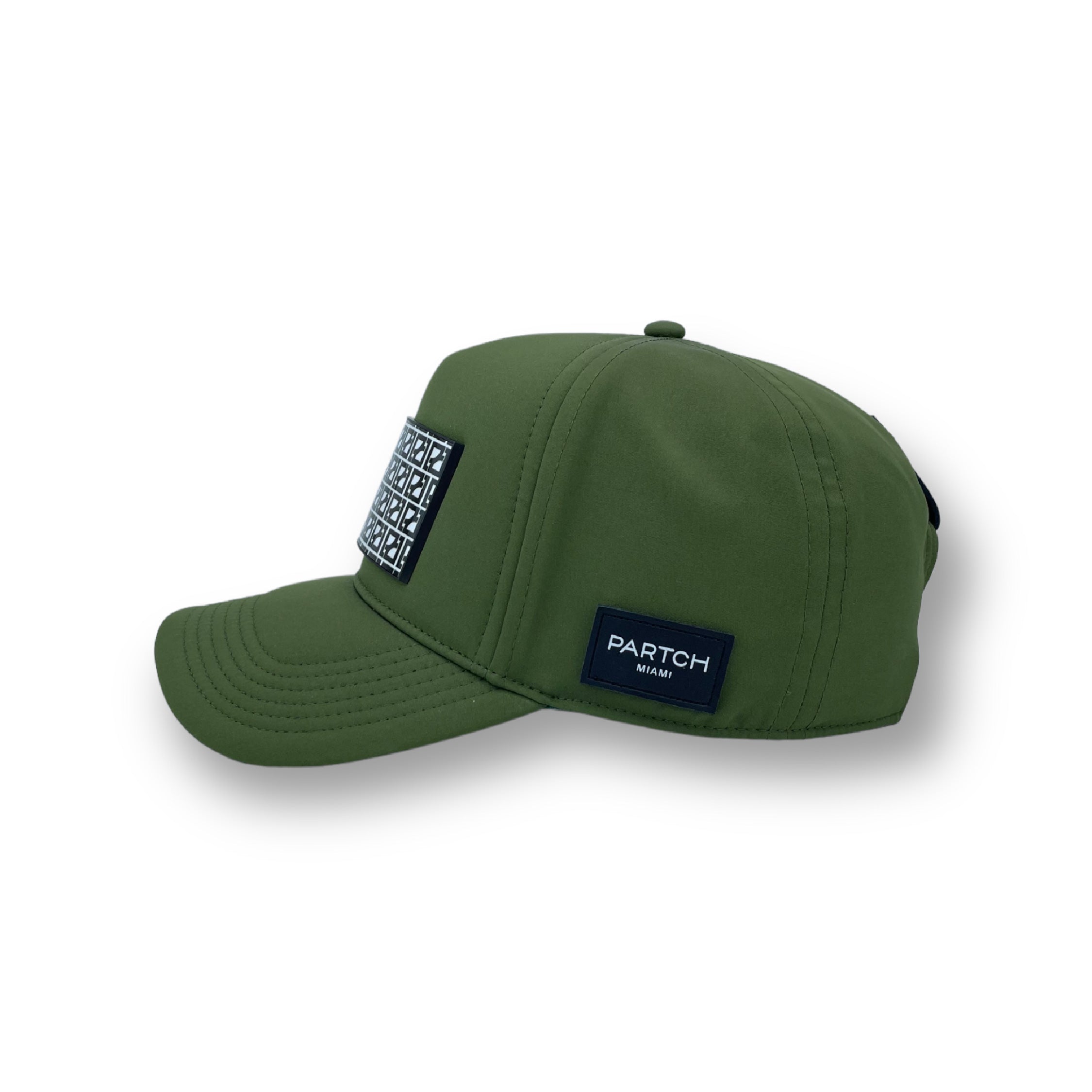 Green Trucker Hat Spandex w/ Art patch removable | PARTCH
