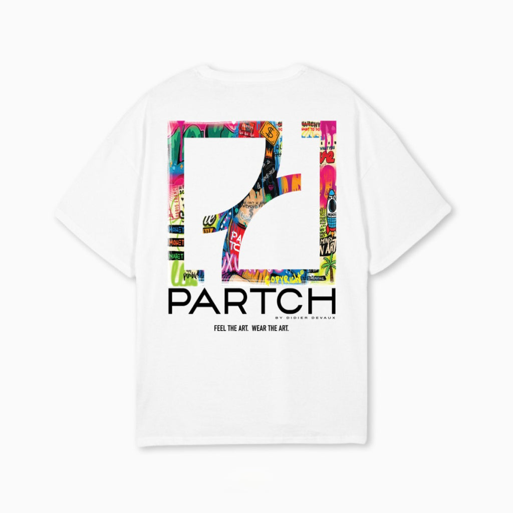 Mona Lisa Partch S/S Oversized White Art Print T-Shirt | T-Shirts for Men