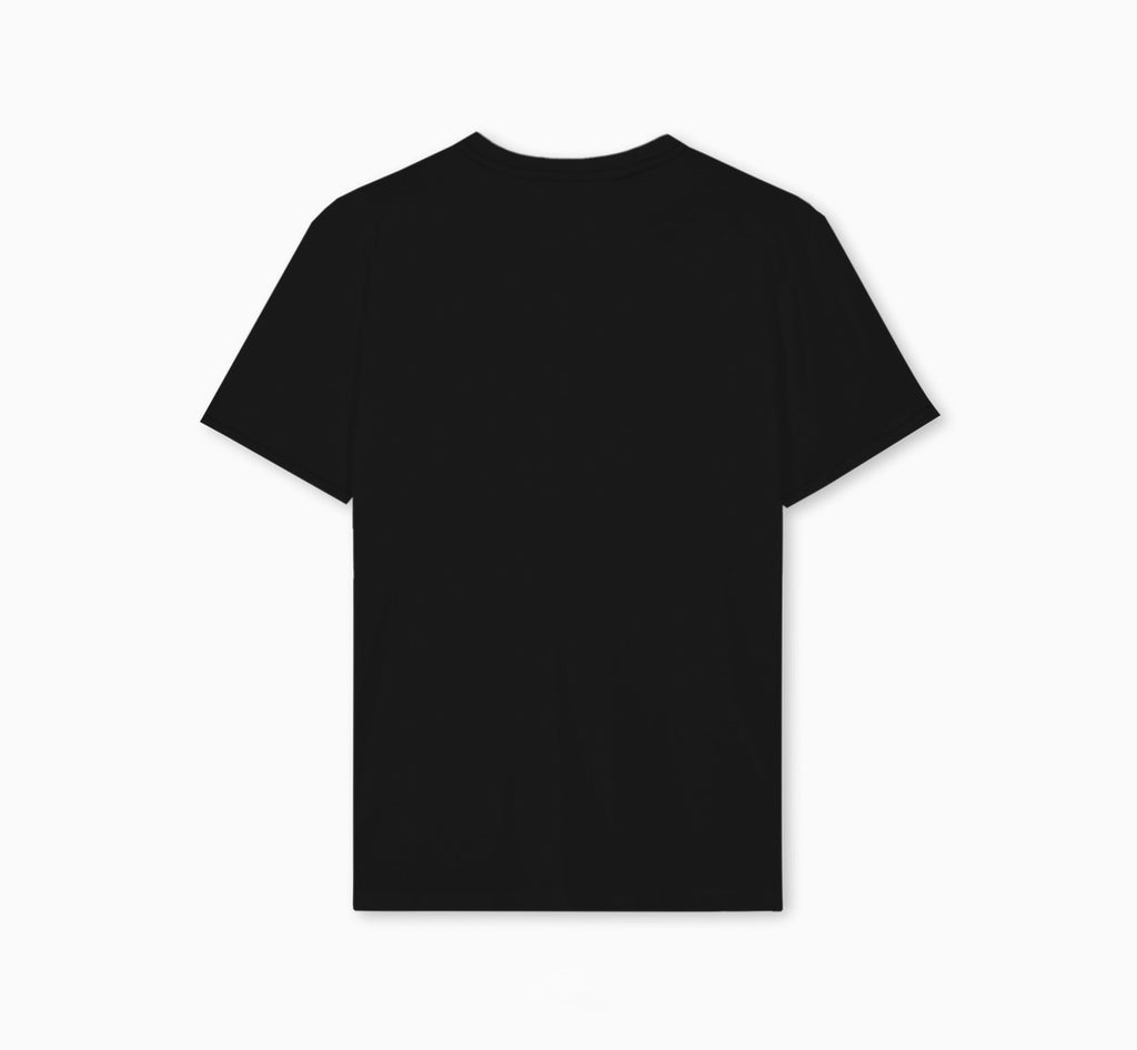 Partch Must Black T-Shirt Core Crew Regular Fit Luxury Organic Cotton back view