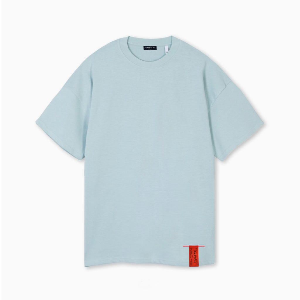 Oversized T-Shirt Light Blue Cotton | Partch Xs / Light Blue