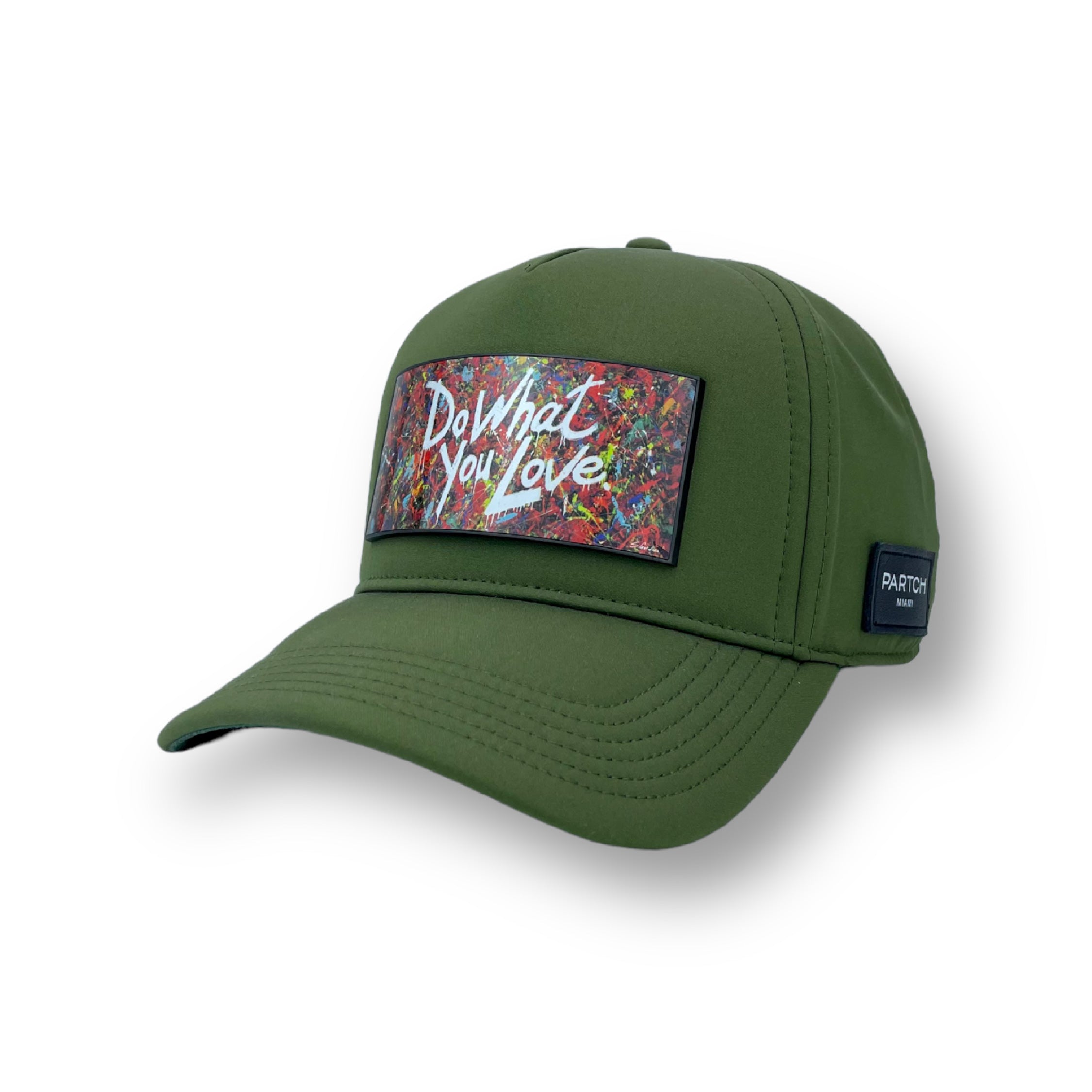 PARTCH DWYL 77 Art Trucker Hat FF Kaki w/ removable