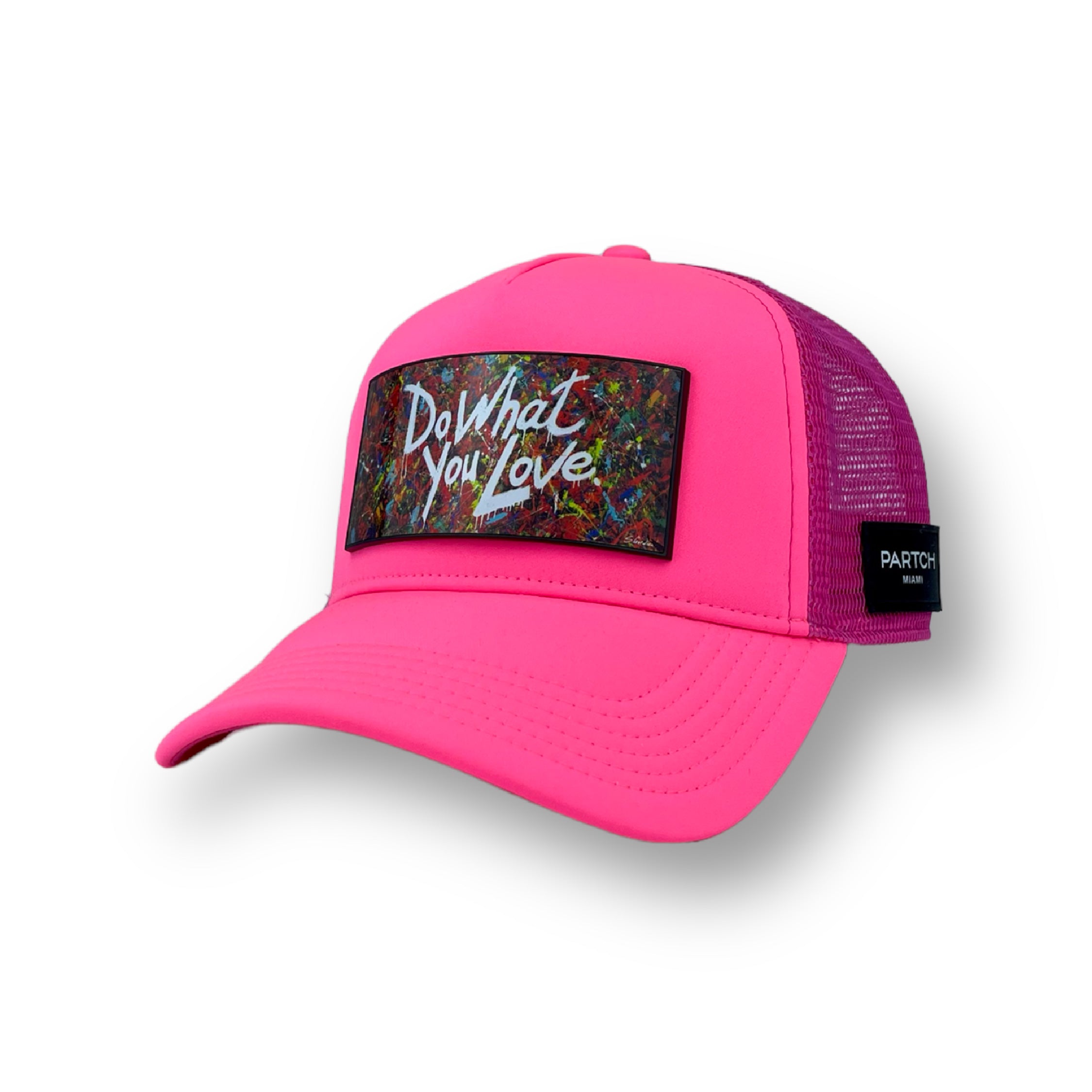 Pink Luxury Trucker Hat Art Do What You Love 