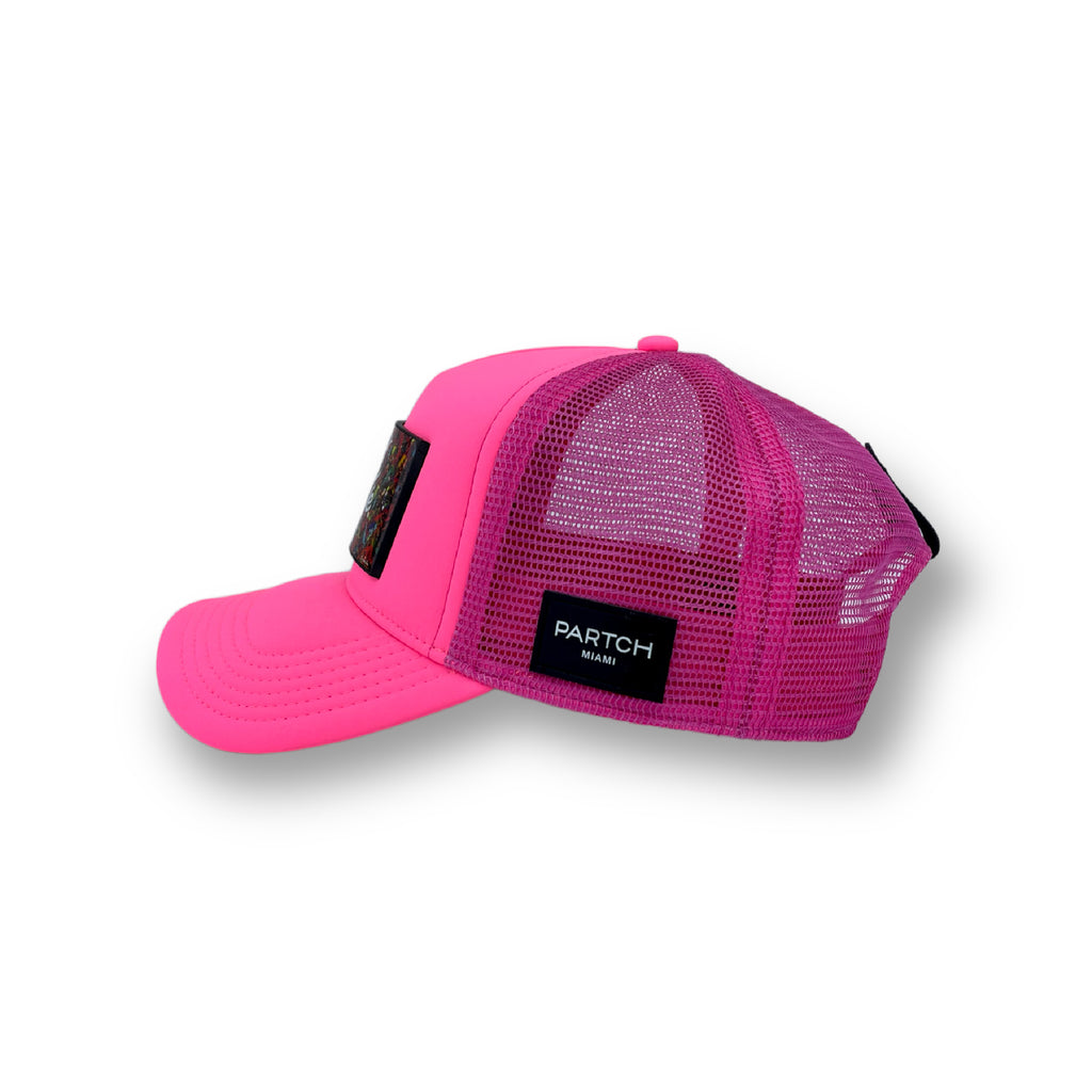 Luxury Hot Pink Do What You Love Trucker Hat
