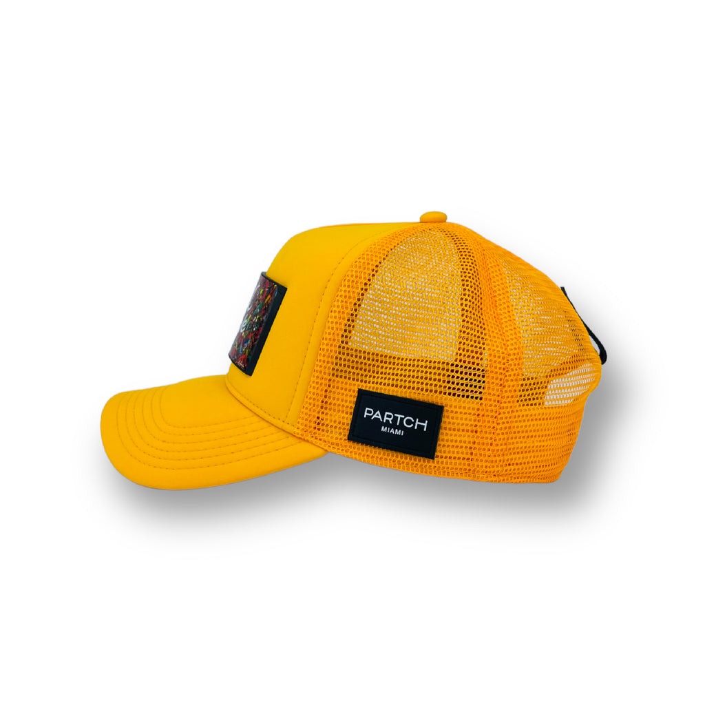 Yellow trucker hat Art Do What You Love