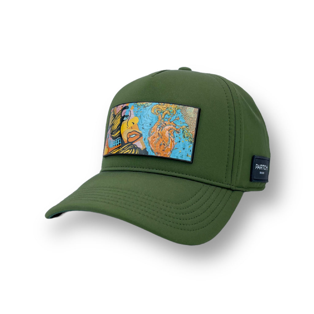 Partch full fabric trucker hat green PARTCH-Clip Exsyt interchangeable