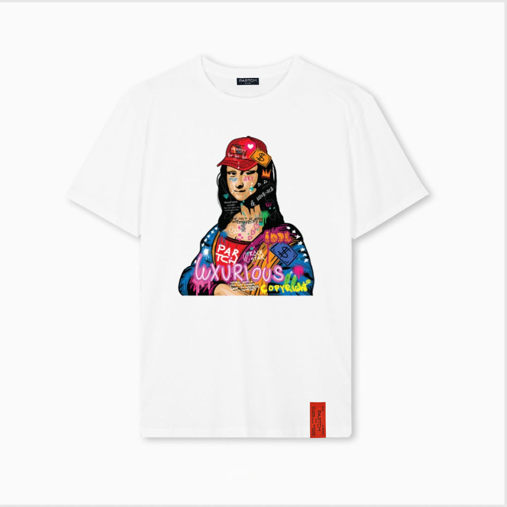 Mona Lisa T-Shirt regular Fit White Art Printed at the front S/S | PARTCH