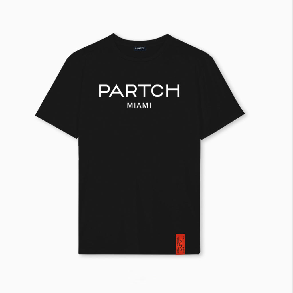 PARTCH Miami T-Shirt Organic Cotton in Black Short Sleeves