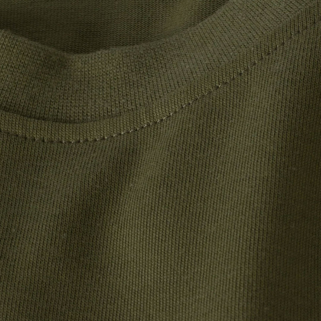 Partch Green Olive Kaki color Organic Cotton 100% quality view