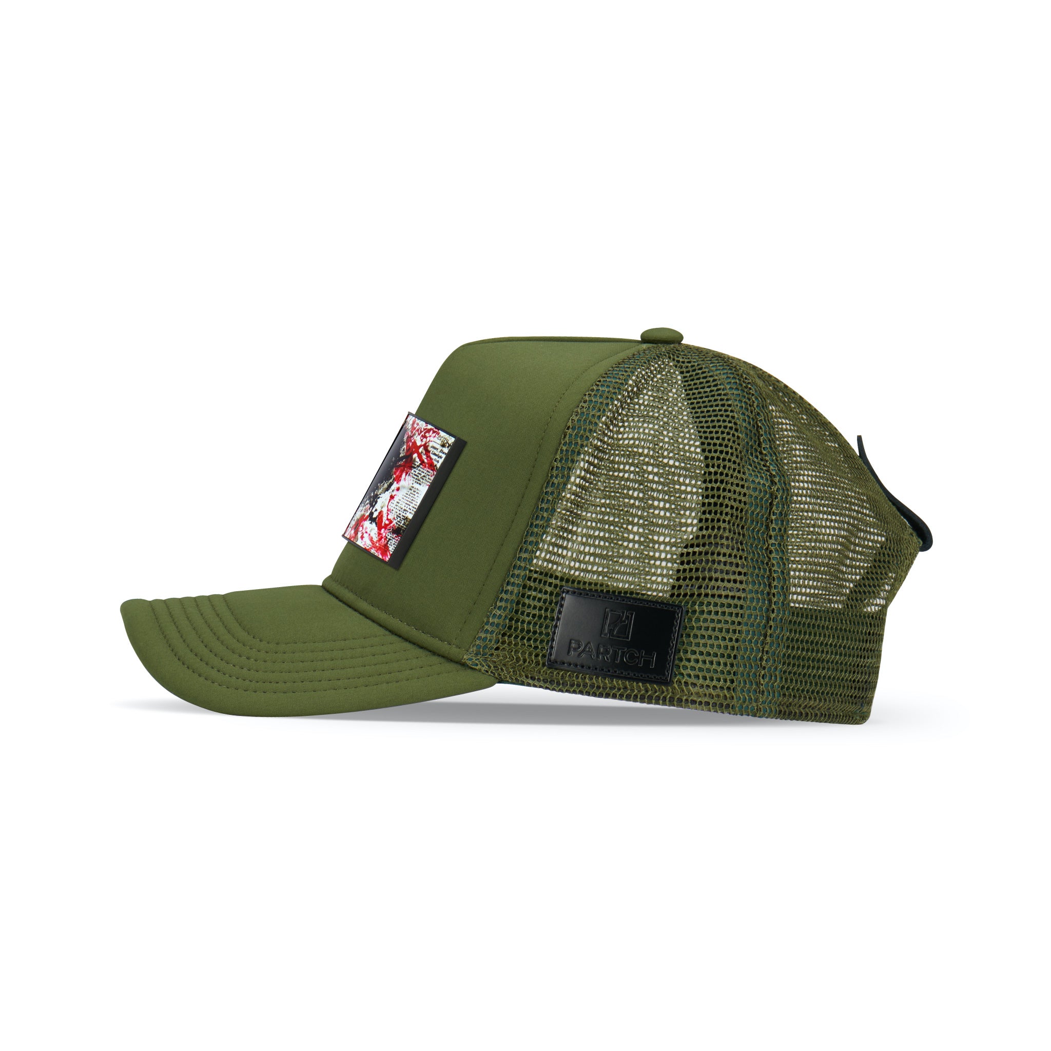 Partch Trucker Hat Kaki with PARTCH-Clip Inspyr Side View